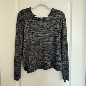 Rag & Bone Knit Mia Open Back Heather Gray Long Sleeve Top